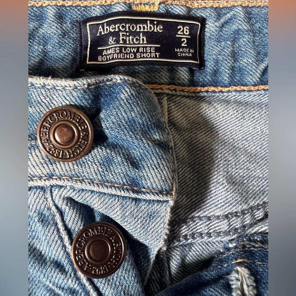 Abercrombie and Fitch Low Rise Boyfriend Denim Shorts